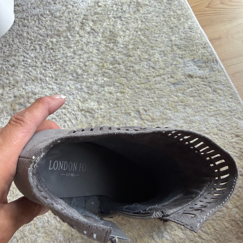 London Fog Gray Ankle Booties